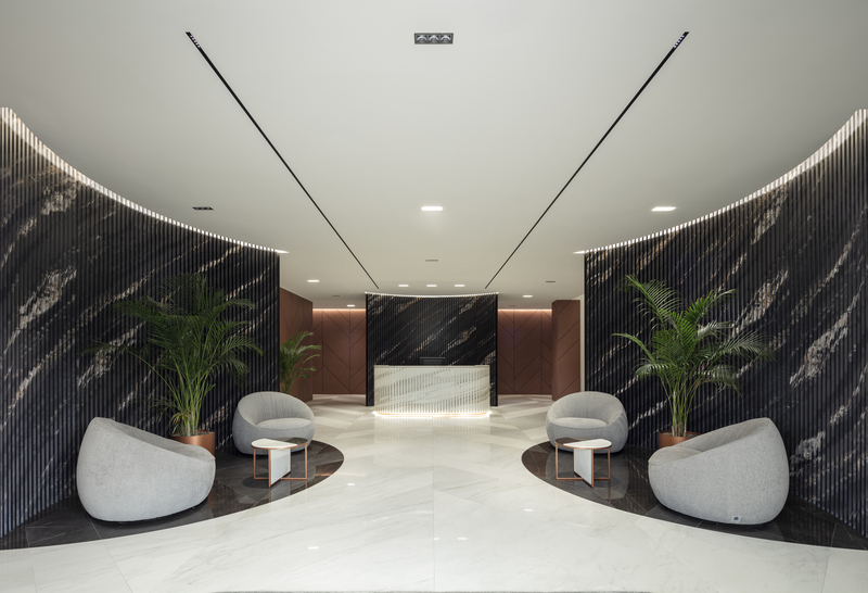 Restyling interiores de la sede de Fiandre en Castellarano, entre soluciones y aplicaciones